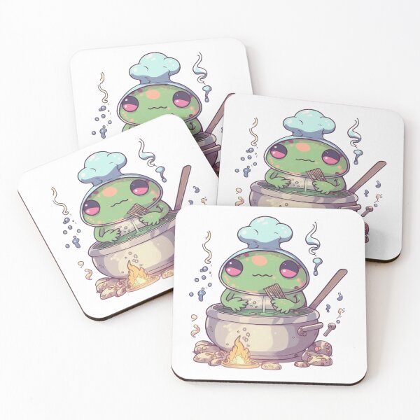 Item preview, Frog Chef Cooking Delicious Soup designed and sold by Cute Critters Stickers.