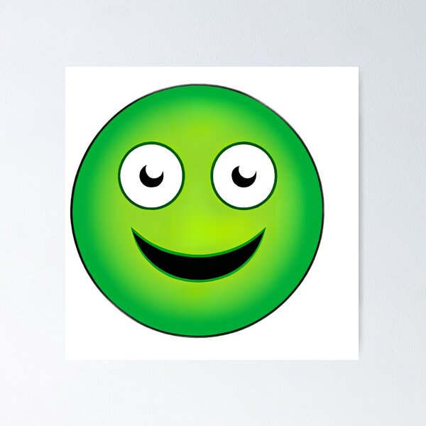 Green Smiley Face Posters for Sale | Redbubble