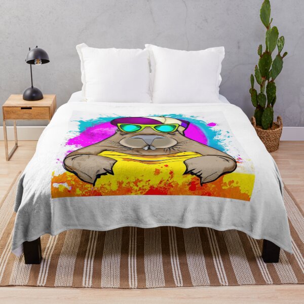 Item preview, Colorful Capybara with sunglasses in Grafiti style designed and sold by FrenchsTuck.