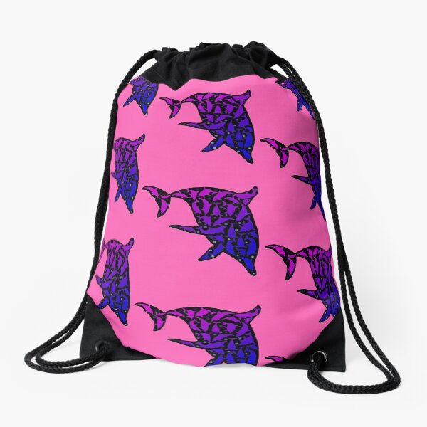 Delfine im Delfin / Dolphins in Dolphin V8 Drawstring Bag