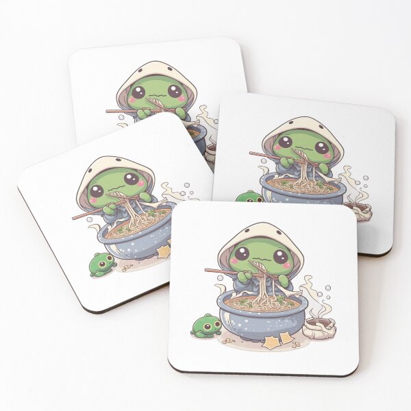 Item preview, Frog Noodle Feast designed and sold by Cute Critters Stickers.
