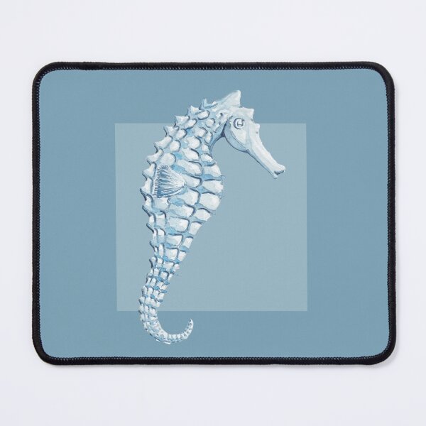 Item preview, Seahorse in mid blue designed and sold by LisaLeQuelenec.