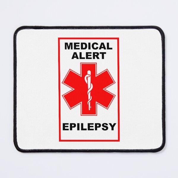 Item preview, Medical Alert EPILEPSY Alert Awareness Red designed and sold by Frugal-Fox.