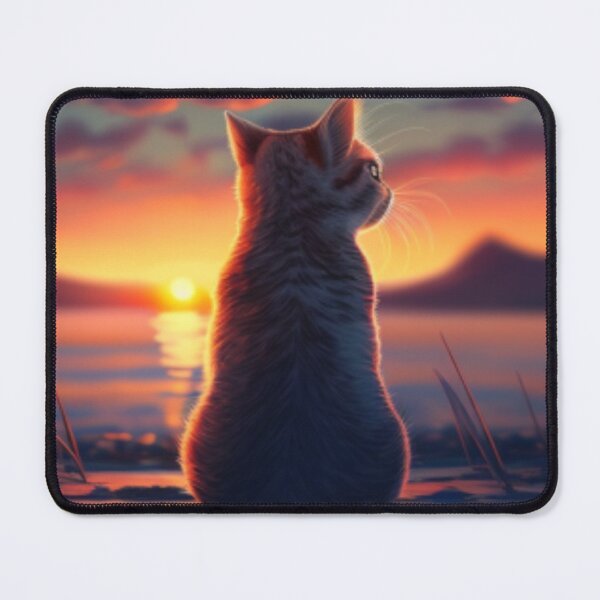 Item preview, Cat Watching Sunset Scene designed and sold by Geluszka.