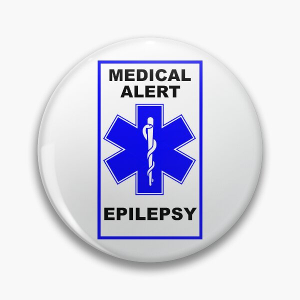 Item preview, Medical Alert EPILEPSY Alert Awareness Blue designed and sold by Frugal-Fox.