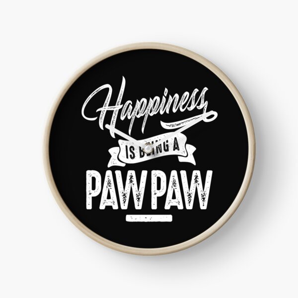 Happiness Paw Paw Clock