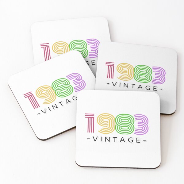 Item preview, Neon Rainbow Retro Birthday Year 1983 Vintage designed and sold by Craftdrawer.