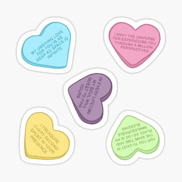 Naughty Valentines Stickers Conversation Hearts Stickers! Set of 24 St –  Cloud Nine Designs LLC