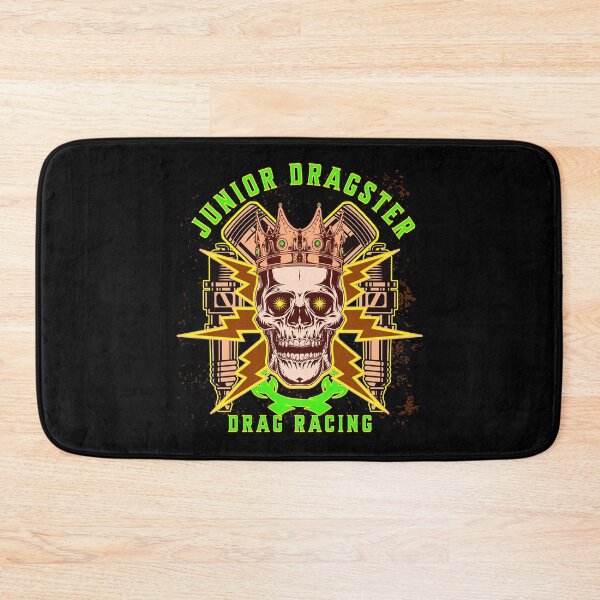 Item preview, Junior Dragster Drag Racing Skull Spark Plugs Piston Rods Jr Dragster Drag Racer Dragster Driver designed and sold by CarantinedChaos.