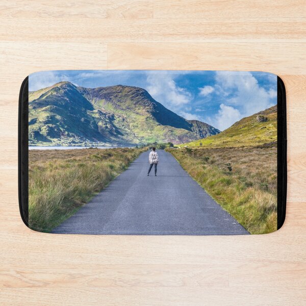 Item preview, A graceful woman walking the road to the mountains in Connemara, County Galway, Ireland designed and sold by AlbertMi.