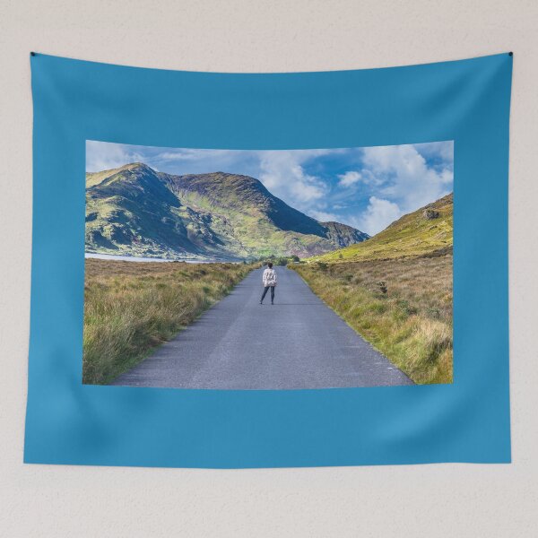 Item preview, A graceful woman walking the road to the mountains in Connemara, County Galway, Ireland designed and sold by AlbertMi.