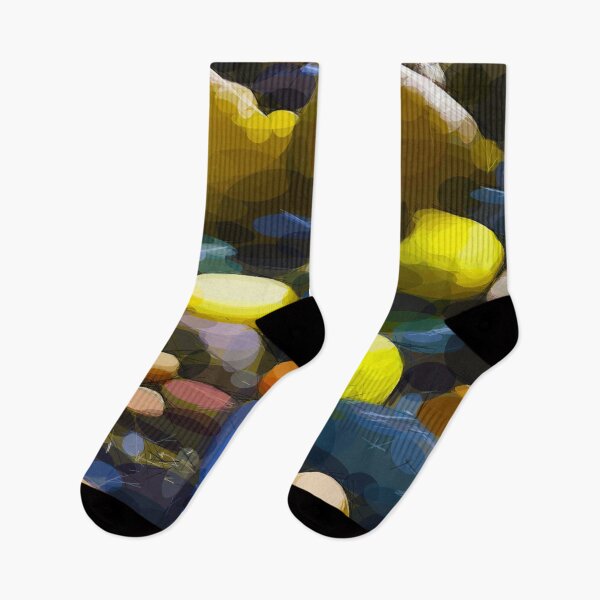 Item preview, Wet colourful beach pebbles on Orkney. Image is made entirely using circles.s. designed and sold by janesg.