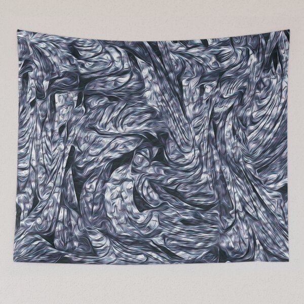 Item preview, Metallic Blue Leaves designed and sold by fatenanwar.