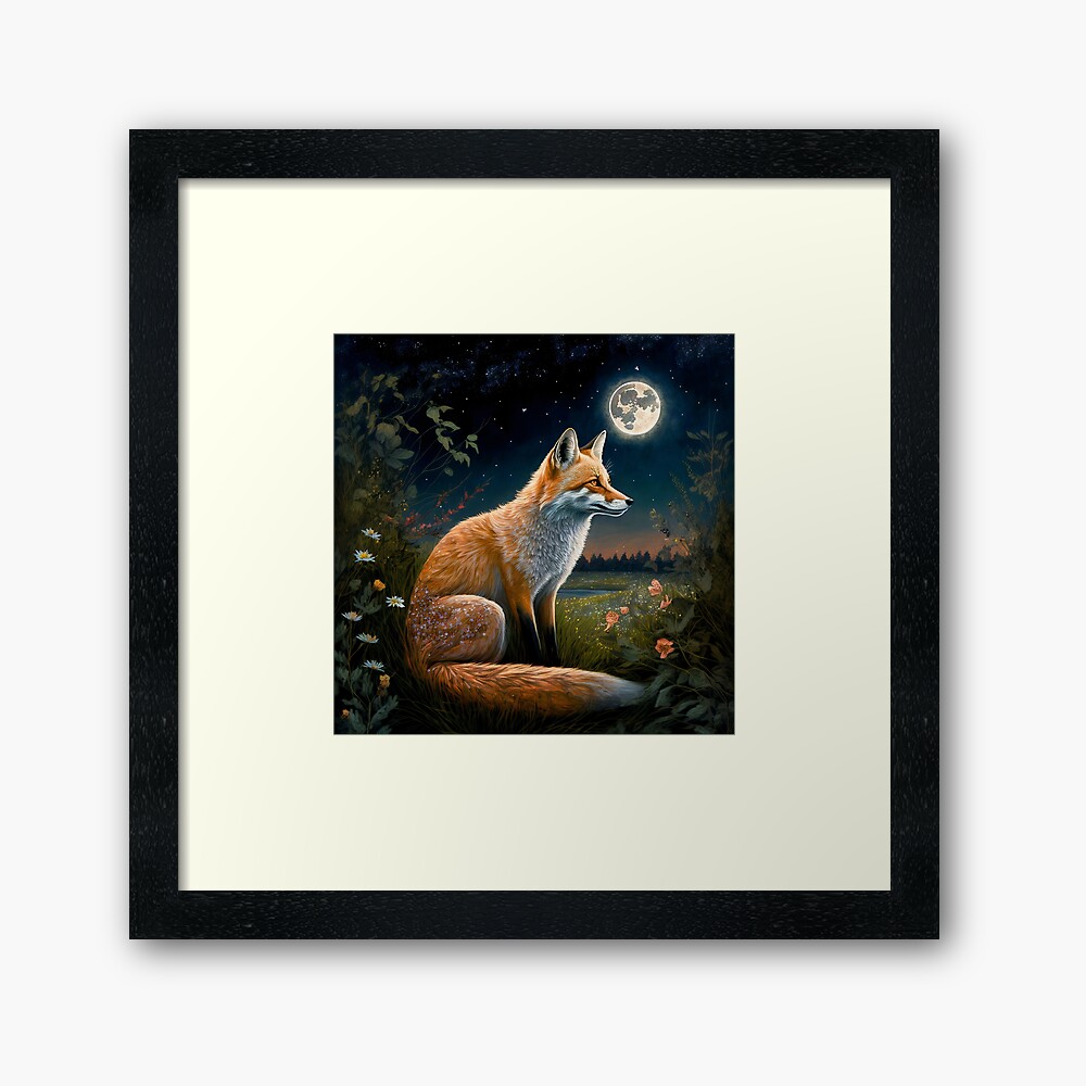 Fox In The by for | Poster Redbubble Wall-Art-Design Sale Moonlight