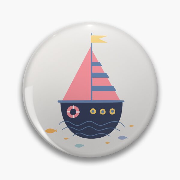 Item preview, Cartoon boat on the waves. designed and sold by KO-SIM.