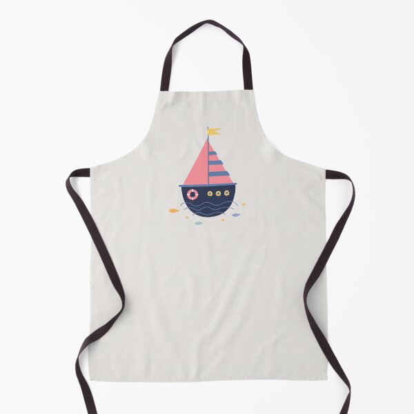 Item preview, Cartoon boat on the waves. designed and sold by KO-SIM.