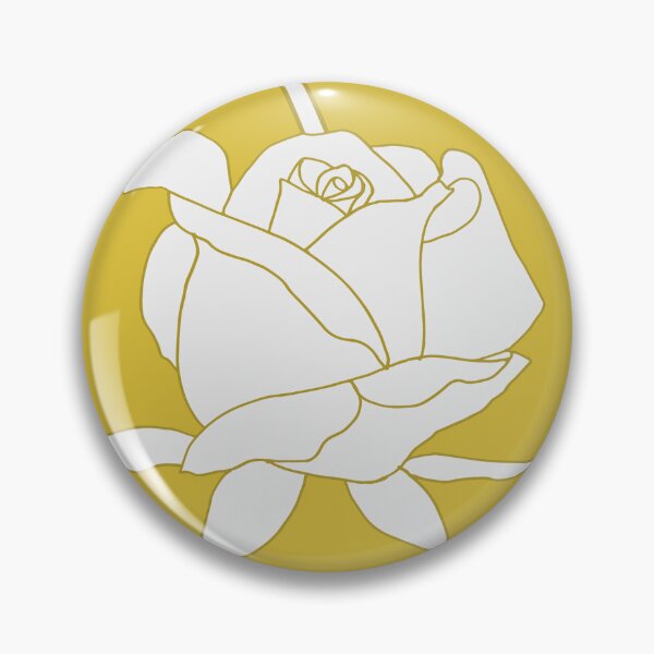 Item preview, Roses Pattern, Linework Drawing, Off-White Petals on Gold Yellow designed and sold by KShedenhelm.
