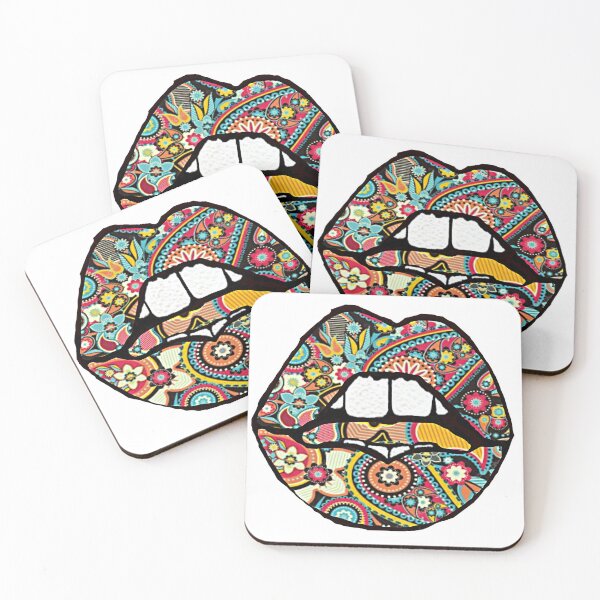 Item preview, Geometric Pattern Overlaying Lips designed and sold by natnat7w.