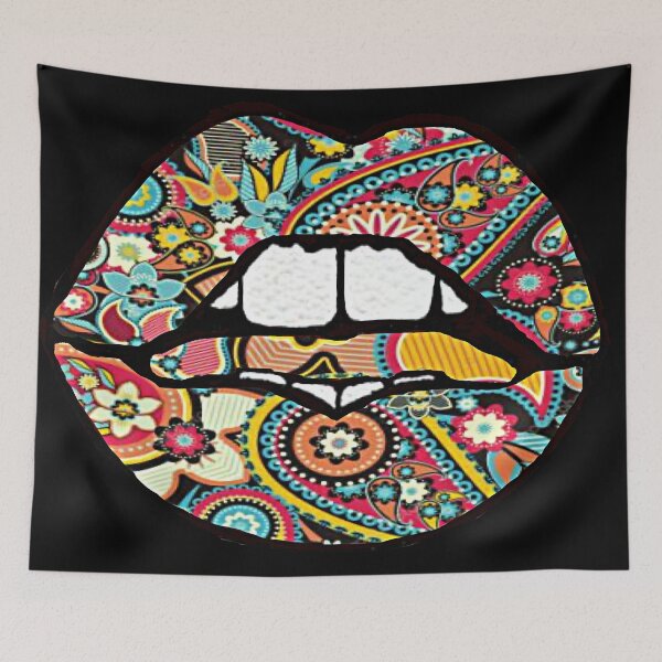 Item preview, Geometric Pattern Overlaying Lips designed and sold by natnat7w.