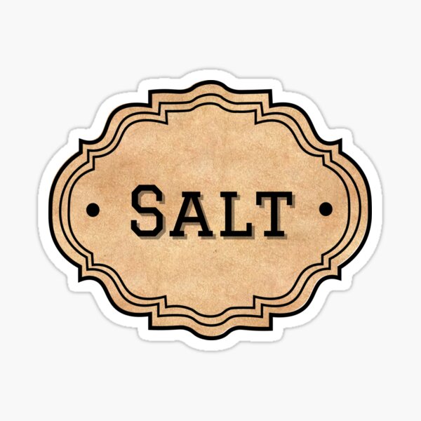 "Salt kitchen pantry label" Sticker for Sale by dannyjar Redbubble
