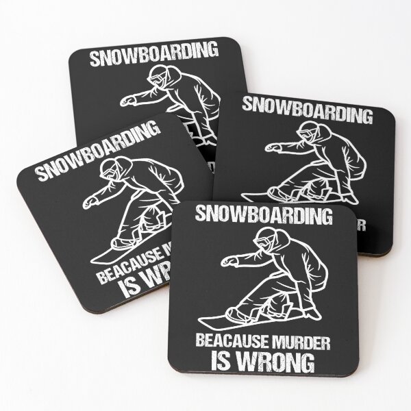 Item preview, snowboarding because murder is wrong shirt designed and sold by DesignsByTaila.