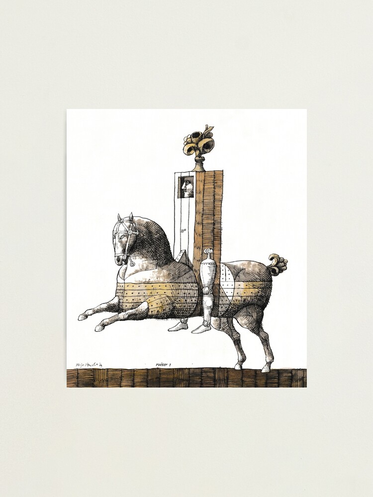 Thumbnail 1 of 3, Photographic Print, Riding a horse designed and sold by FrisoHenstra.