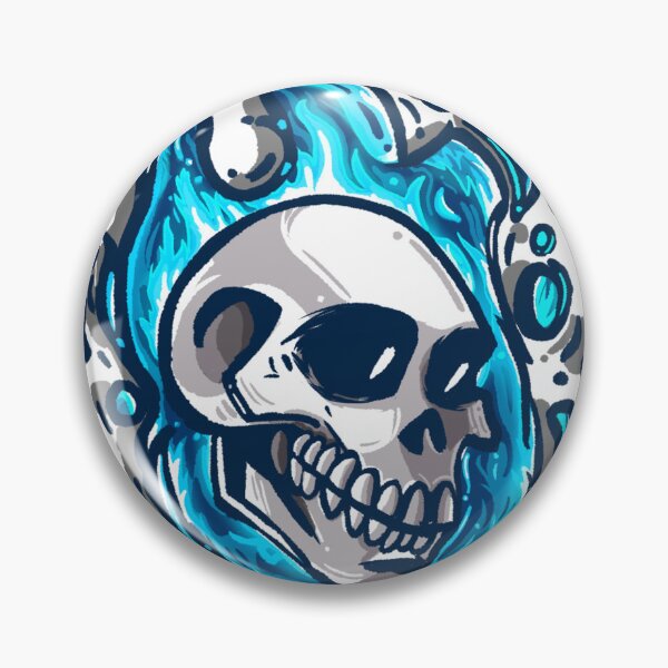 Item preview,  Blue flaming skull designed and sold by Eloyillustra.