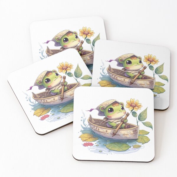 Item preview, Frog Rower designed and sold by Cute Critters Stickers.