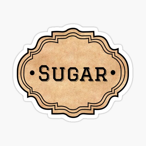 Container Label - Brown Sugar Sticker for Sale by BeautifulHues