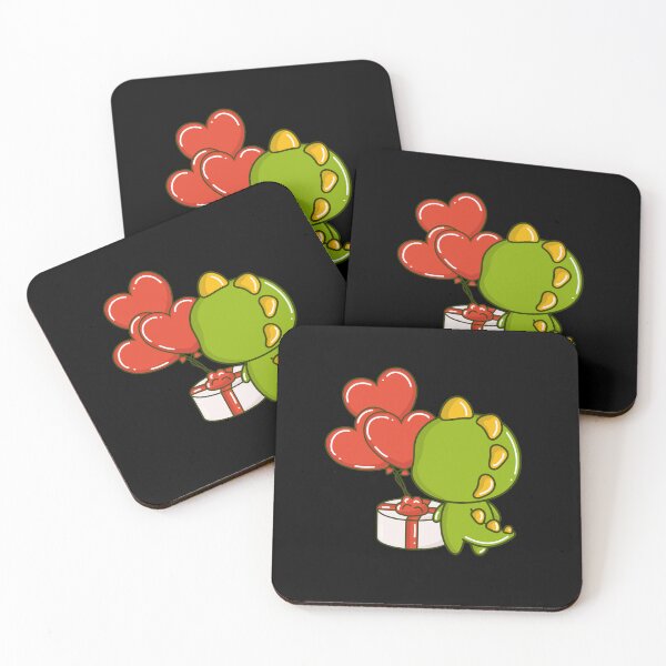 Item preview, Robo corazones Día de San Valentín Dinosaurio lindo designed and sold by koki4you.
