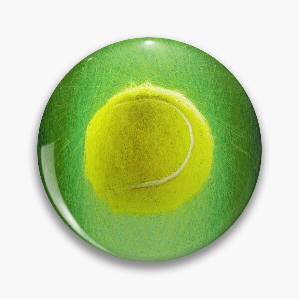 Item preview, Tennis ball on a green background. Image is made entirely using lines. designed and sold by janesg.