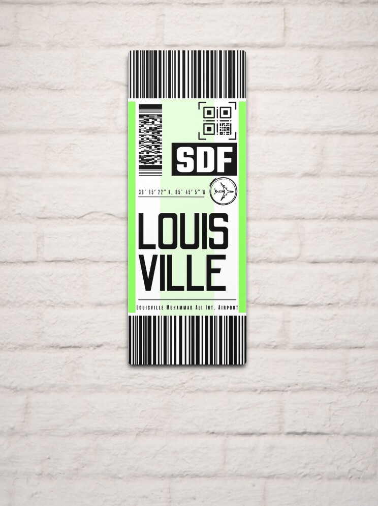 LOUISVILLE SDF classic luggage tag flight stickers Metal Print