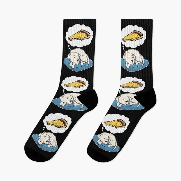 Item preview, Dogo Argentino dreaming about Cheese Pizza designed and sold by DoggieDelights.