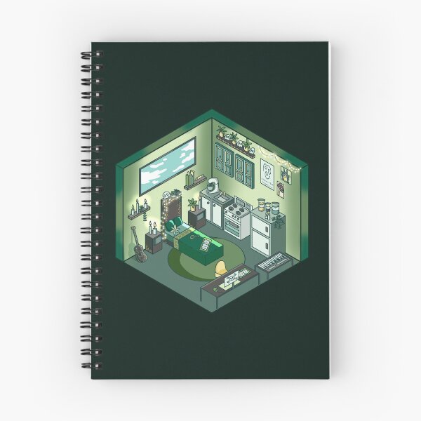 Item preview, Isometric room- Green dark academia designed and sold by ReinaMer.