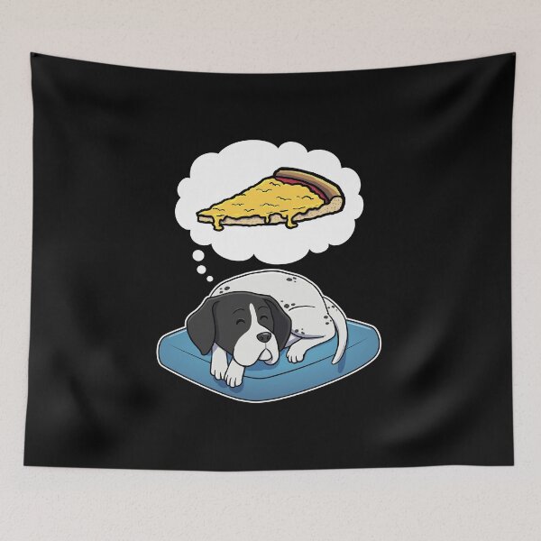 Artikelvorschau, English Pointer dreaming about Cheese Pizza entworfen und verkauft von DoggieDelights.