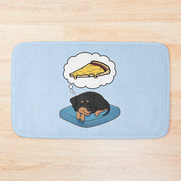 Item preview, Miniature Pinscher dreaming about Cheese Pizza designed and sold by DoggieDelights.