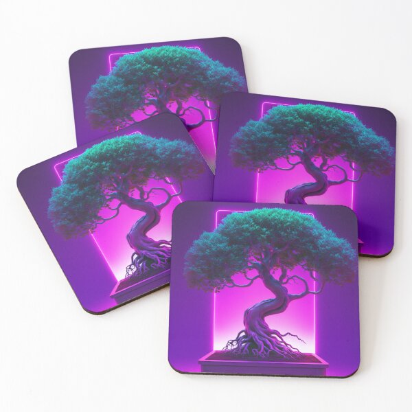 Item preview, Bonsai Tree Art-Neon Lights Bonsai Tree designed and sold by letsgetinspired.