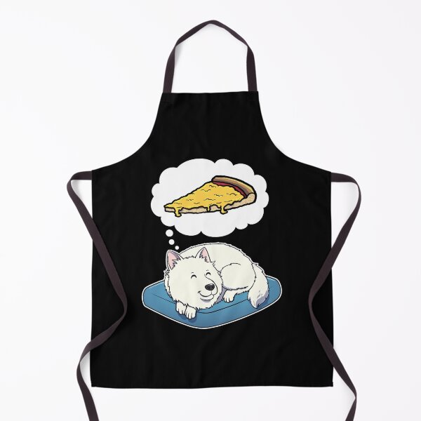 Artikelvorschau, Samoyed dreaming about Cheese Pizza entworfen und verkauft von DoggieDelights.