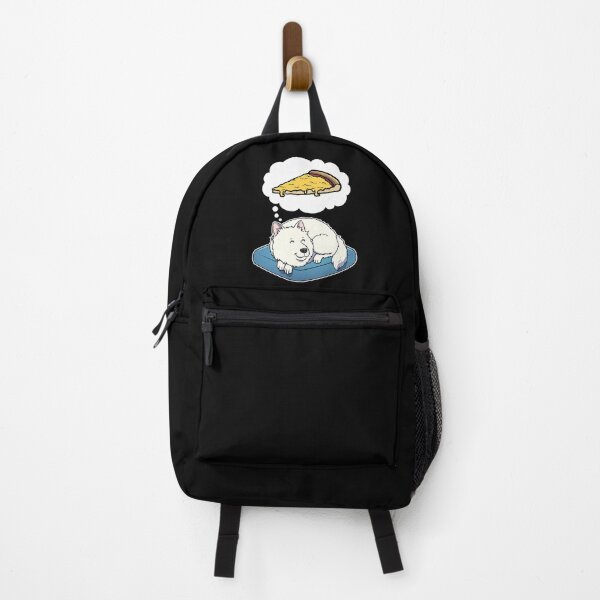 Item preview, Samoyed dreaming about Cheese Pizza designed and sold by DoggieDelights.