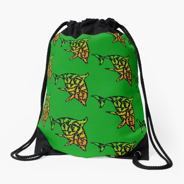 Delfine im Delfin / Dolphins in Dolphin V9 Drawstring Bag