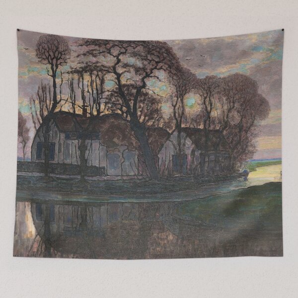 Item preview, Farm Near Duivendrecht, In The Evening, 1916 by Piet Mondrian designed and sold by BossyCatHome.