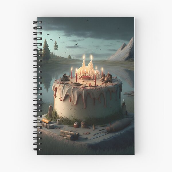Item preview, Birthday cake insane outdoor scene designed and sold by ArtShanth.