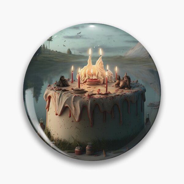 Item preview, Birthday cake insane outdoor scene designed and sold by ArtShanth.