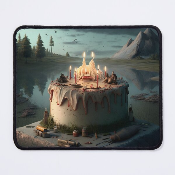 Item preview, Birthday cake insane outdoor scene designed and sold by ArtShanth.
