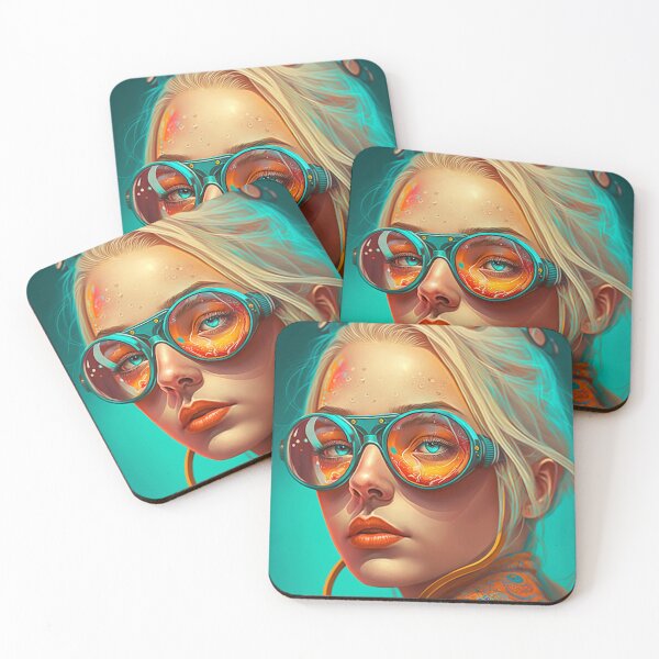 Artikelvorschau, Frau mit Brille, Pop-Art, Wandkunst entworfen und verkauft von BySpinny.