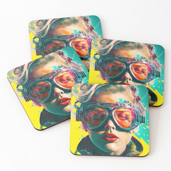 Artikelvorschau, Frau mit Brille, Pop-Art, Wandkunst entworfen und verkauft von BySpinny.