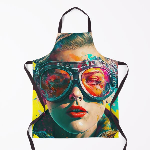 Item preview, Woman Wearing Goggles, Pop Art, Wall Art designed and sold by BySpinny.
