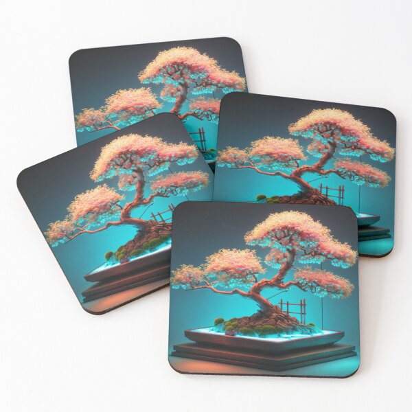 Item preview, Bonsai Tree Art-Neon Lights Bonsai Tree designed and sold by letsgetinspired.