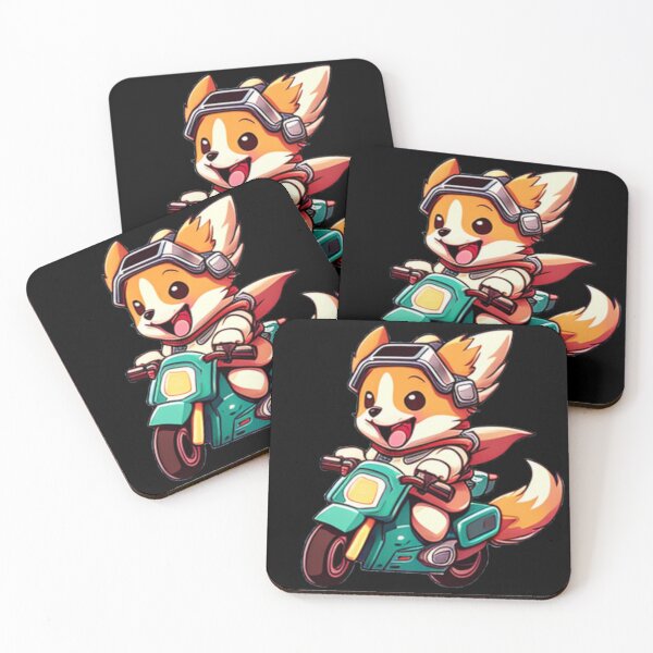 Item preview, Happy Kawaii Corgi Dog Biker Motorcycle Club designed and sold by TheWildFlix.