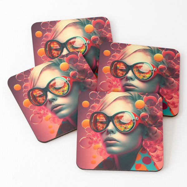 Artikelvorschau, Frau mit Brille, Pop-Art, Wandkunst entworfen und verkauft von BySpinny.